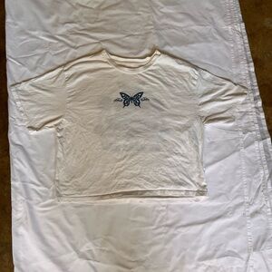 White Short Sleeve Tee with Graphic